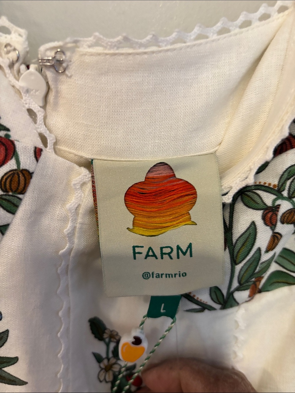 FARM Rio White Maxi Dress with Red and Blue Floral Embroidery - Picture 8 of 11